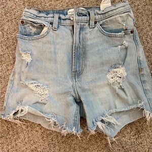 Abercrombie & Fitch Light Blue High Rise Shorts